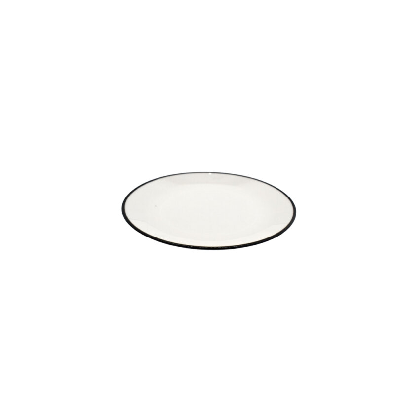 Zest Porcelain Elegance Düz Tabak 17Cm-Riva Siyah - 1