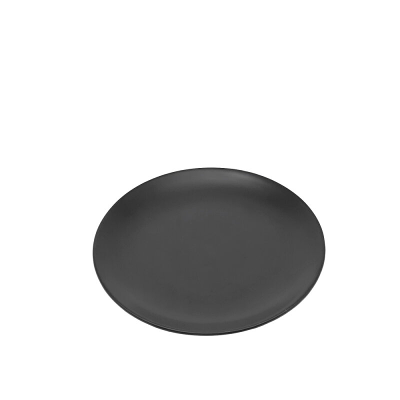 Tulu Porselen Elegance Düz Tabak 19 cm Saten 64 Siyah ELG19DUST64 - 1
