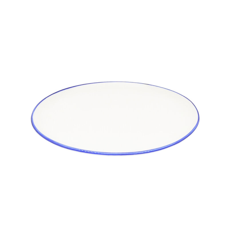 Zest Porcelain Elegance Düz Tabak 21Cm-Riva Mavi - 1