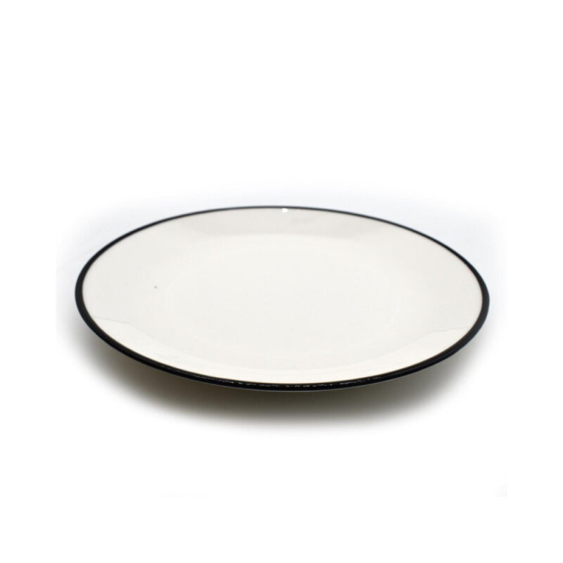 Zest Porcelain Elegance Düz Tabak 21Cm -Riva Siyah - 1