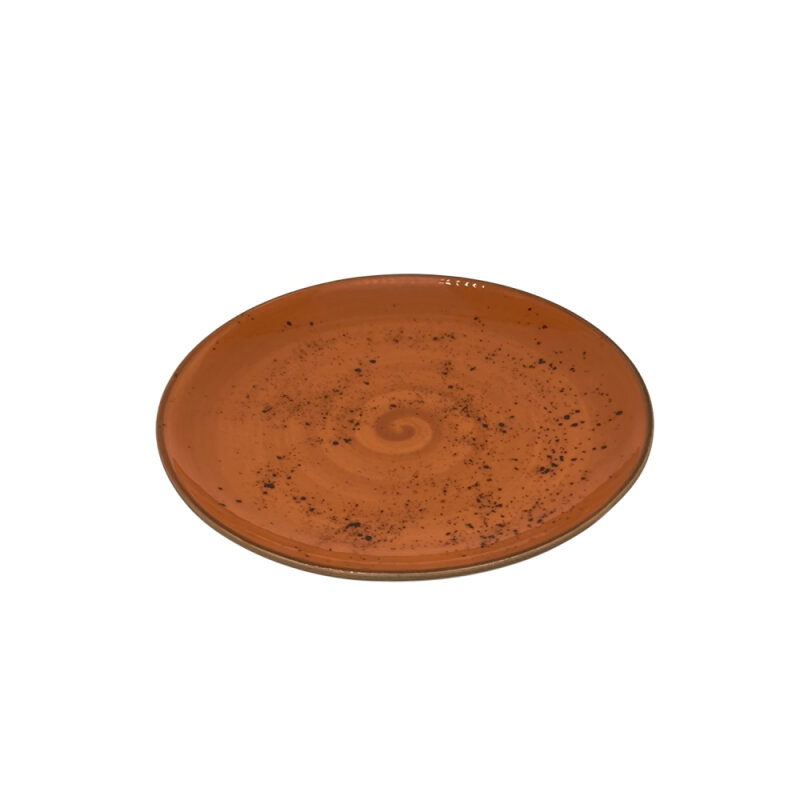 Zest Porcelain Elegance Düz Tabak 21Cm -Paris Turuncu - 1