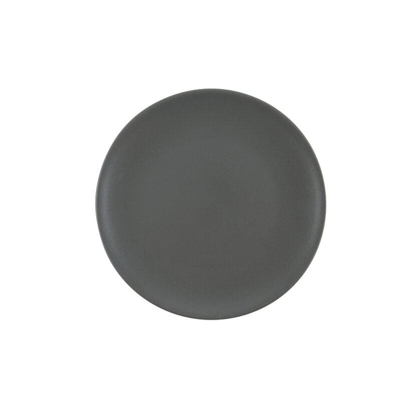 Zest Porcelain Elegance Düz Tabak 23Cm -Velour Gri - 1