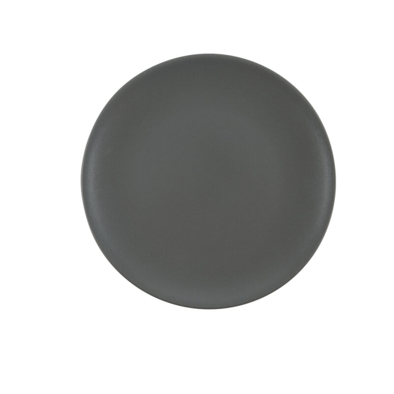 Zest Porcelain Elegance Düz Tabak 25Cm -Velour Gri - 1