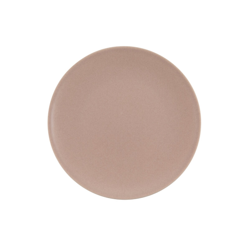 Zest Porcelain Elegance Düz Tabak 25Cm -Velour Pudra - 1