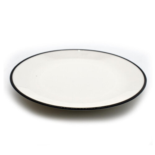 Zest Porcelain Elegance Düz Tabak 30Cm -Riva Siyah - ZEST PORCELAIN