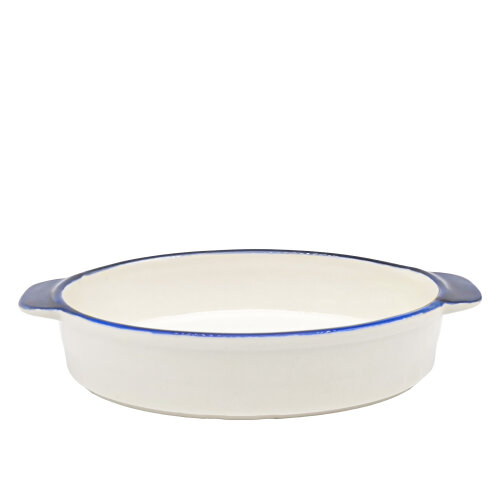 Zest Porcelain Fırın Kabı Oval 15X21Cm-Riva Mavi - ZEST PORCELAIN
