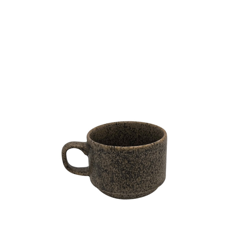 Zest Porcelain Flat Çay Fincanı 200Cc -Element Brown - 1