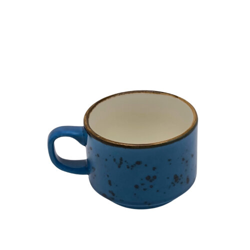 Zest Porcelain Flat Çay Fincanı 200Cc -Paris Mavi - ZEST PORCELAIN
