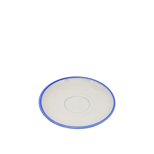 Zest Porcelain Flat Kahve Fincan Tabağı -Riva Mavi - ZEST PORCELAIN