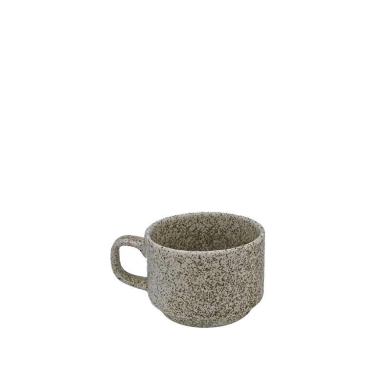 Zest Porcelain Flat Kahve Fincanı 90Cc -Element Cream - 1