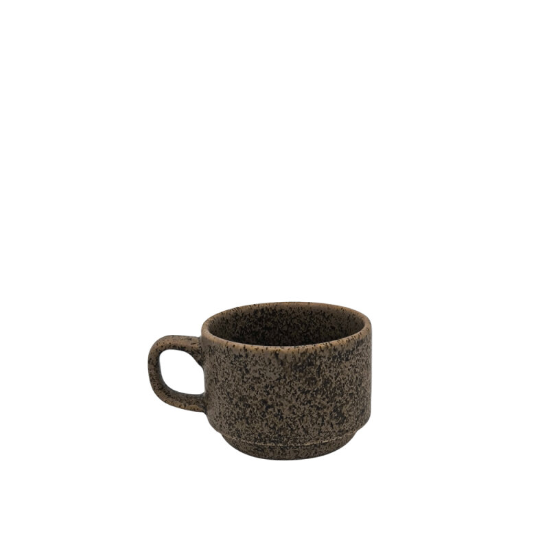 Zest Porcelain Flat Kahve Fincanı 90Cc -Element Brown - 1