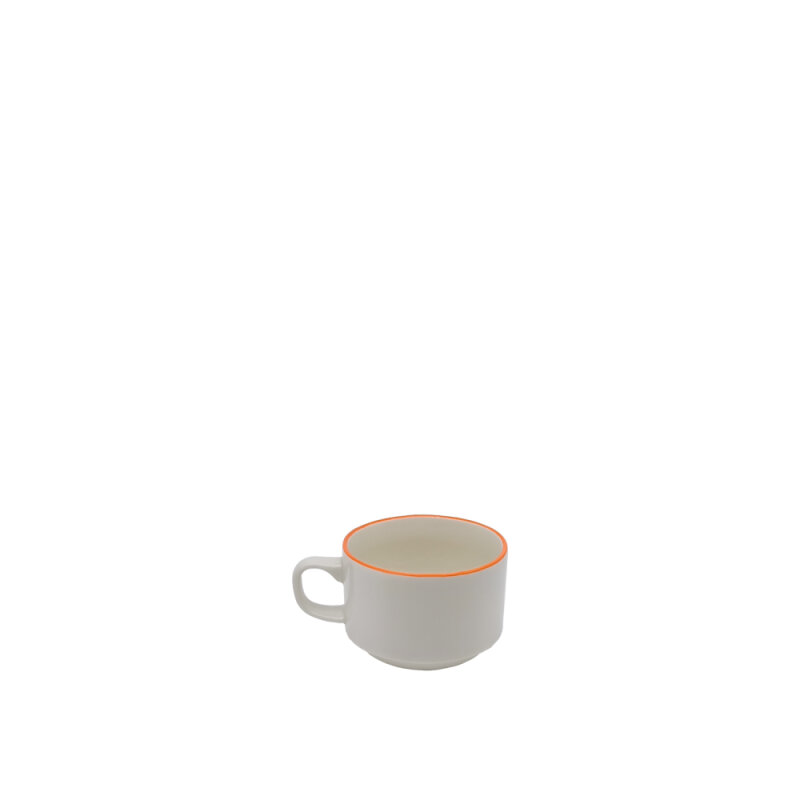 Tulu Porselen Flat Nescafe Fincan-File 44 Turuncu FLT01NFF44 - 1