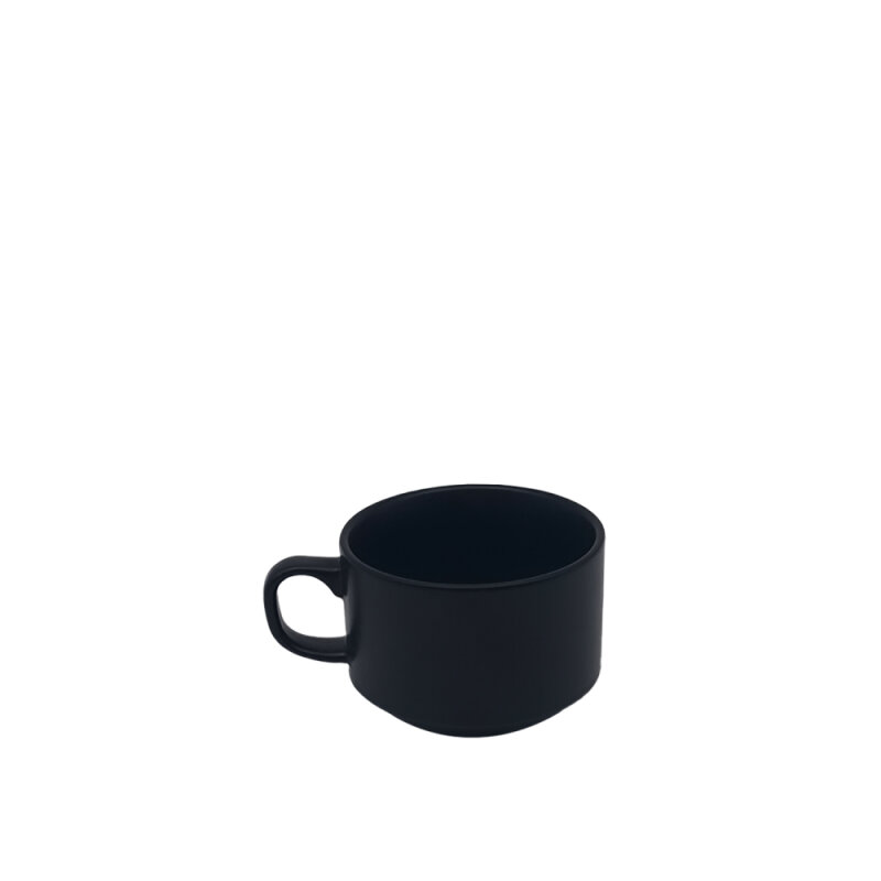 Tulu Porselen Flat Nescafe Fincan – Saten 64 Siyah FLT01NFST64 - 1