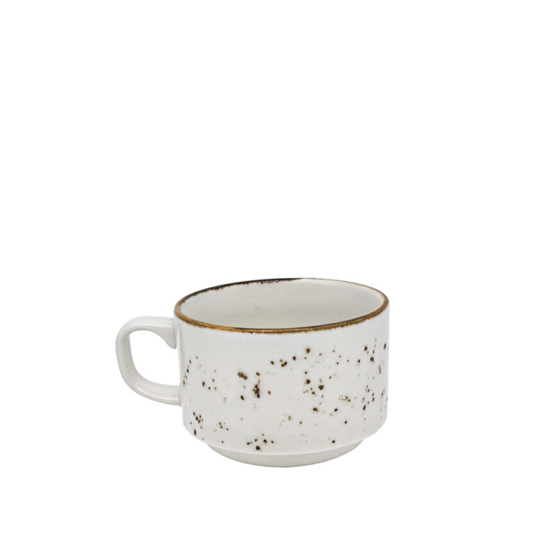 Zest Porcelain Flat Nescafe Fincanı 230Cc-Paris Krem - 1