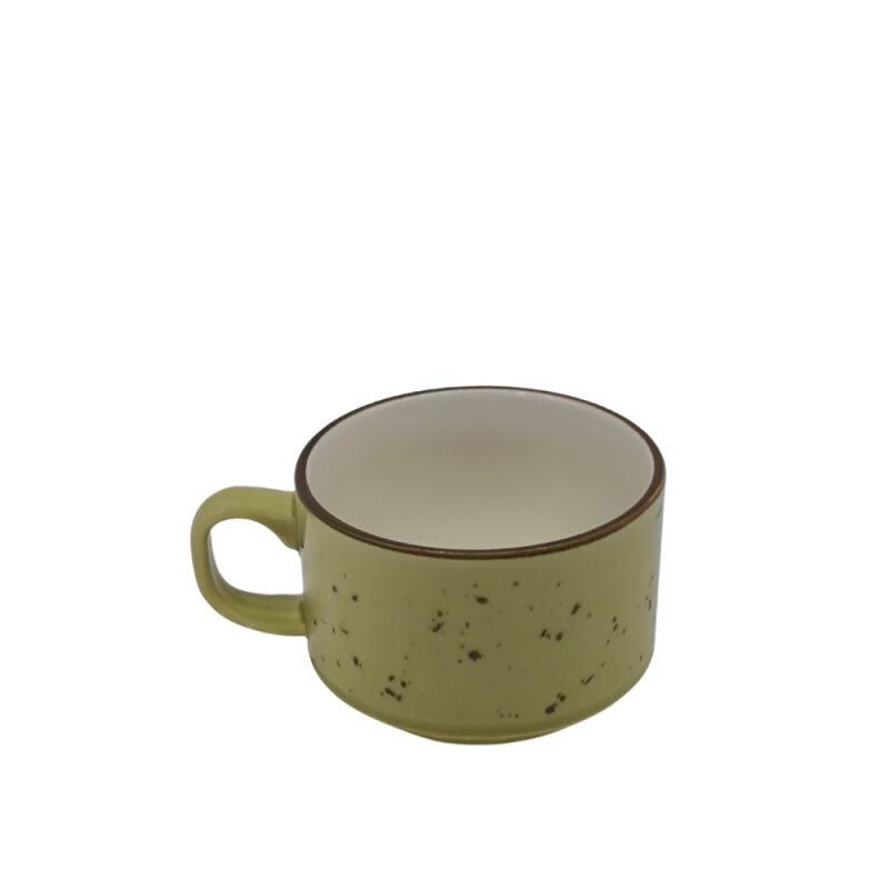 Tulu Porselen Flat Nescafe Fincanı-Reactıve 77 Yeşil FLT01NFR77 - 1