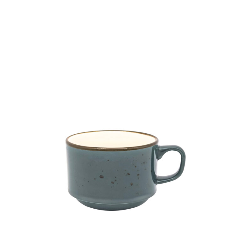 Zest Porcelain Flat Nescafe Fincanı 230Cc-Paris K.Mavi - 1