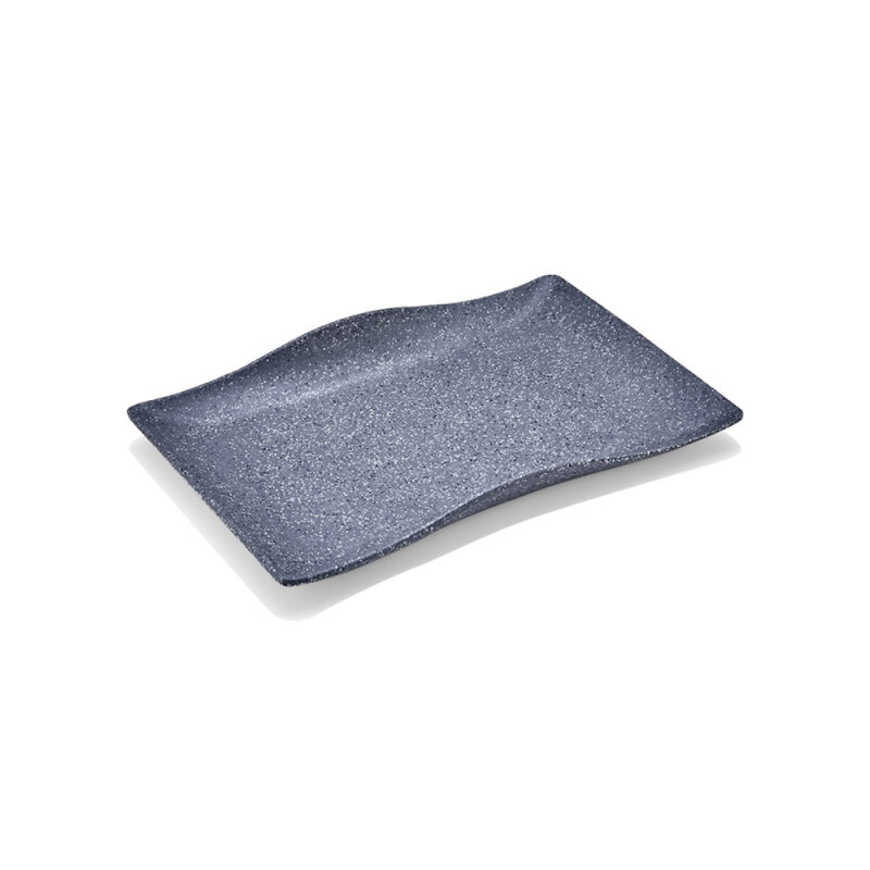 Atlasform Melamin Gri Mat Sunum Tabak 28*19 cm - 1