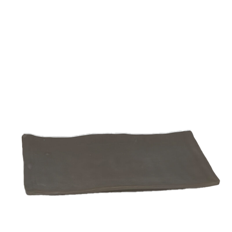 Gri Melamin Dalgalı Dgen. Tabak 20X13X3Cm - 1