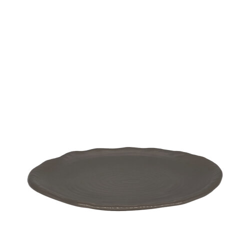 Gri Melamin Desenli Oval Tabak 30X21Cm - ULTRAFORM MELAMİN