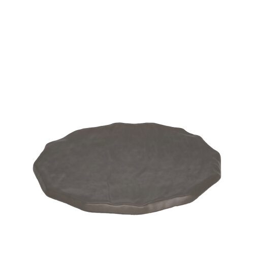 Gri Melamin Yuvarlak Slate Tabak 33Cm - ULTRAFORM MELAMİN