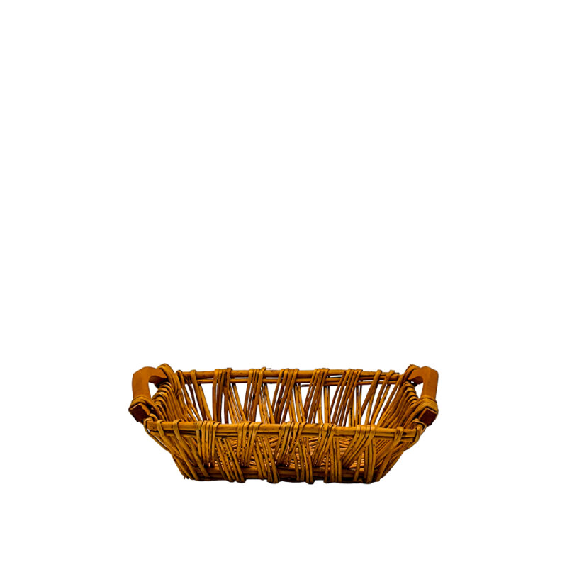 Hasır D.Dörtgen Kulplu Sepet 27X17X8 cm Kçk - 1