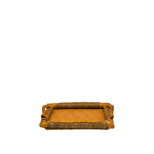 Hasır D.Dörtgen Kulplu Sepet 39X26X4 cm Orta - KLT