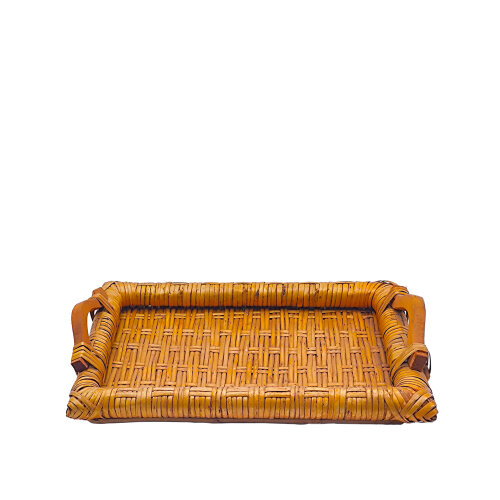 Hasır D.Dörtgen Kulplu Sepet 39X26X4 cm Orta - KLT
