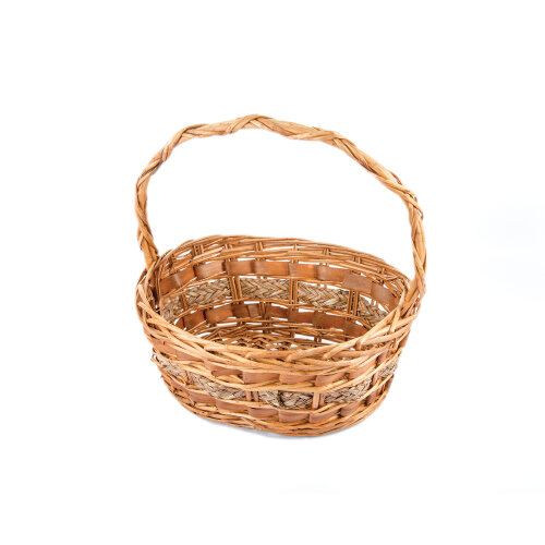 Hasır Oval Kulplu Sepet 44X34X17 cm Byk - KLT