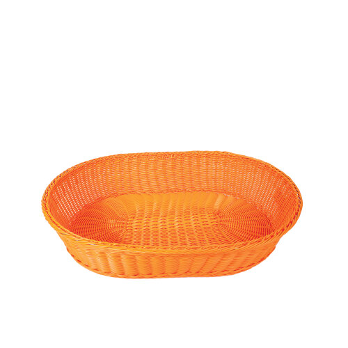 Plastik Hasır Elips Sepet 55X40X11 cm Turuncu - KLT