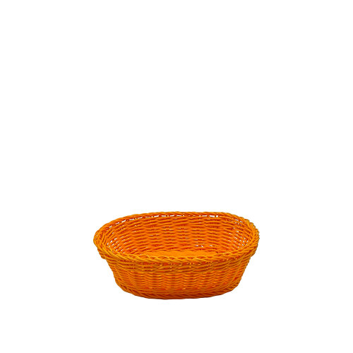 Plastik Hasır Oval Sepet 25X19X7 cm Orange - KLT