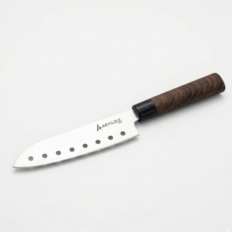Aryıldız Kaplama Santoku Delikli Şef Bıçağı - 1