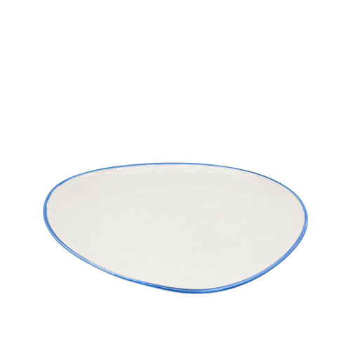 Tulu Porselen Kayık Sunum Tabak 35 cm – File 93 Mavi TK35KYF93 - TULU PORSELEN