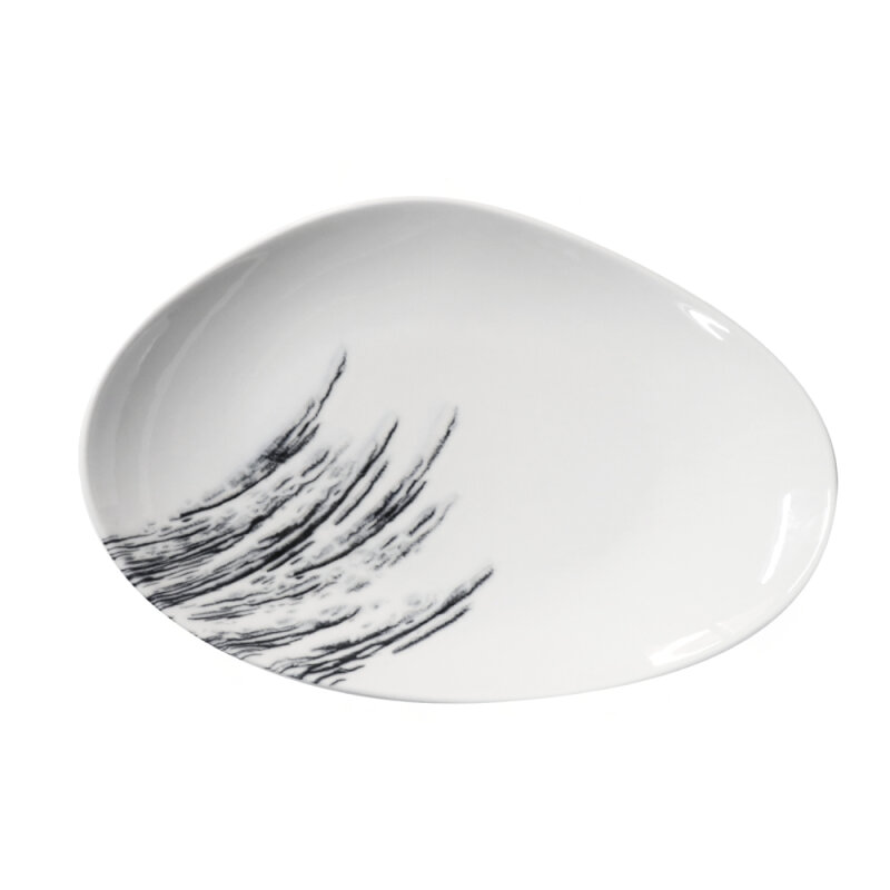 Zest Porcelain Kayık Sunum Tabak 35Cm -Seine - 1