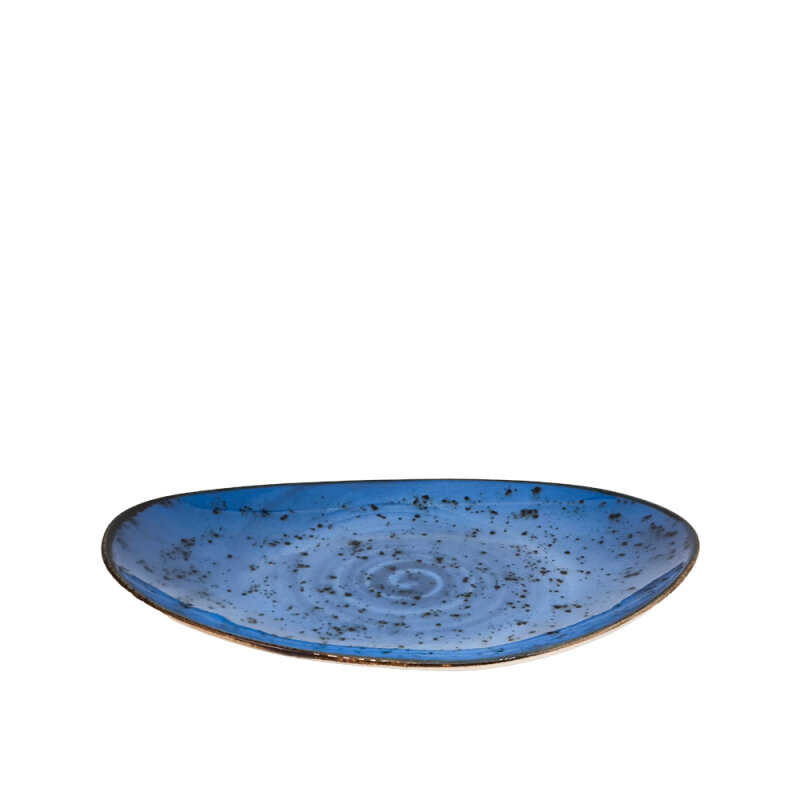Zest Porcelain Kayık Sunum Tabak 35Cm-Paris Mavi - 1