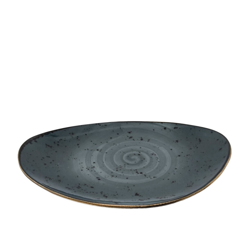 Zest Porcelain Kayık Sunum Tabak 35Cm-Paris K.Mavi - 1