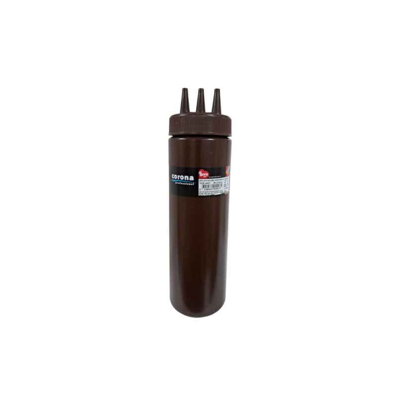 Bora Plastik Ketçap & Mayonez Şişe 3 Delikli 700 Ml Kahve - 1