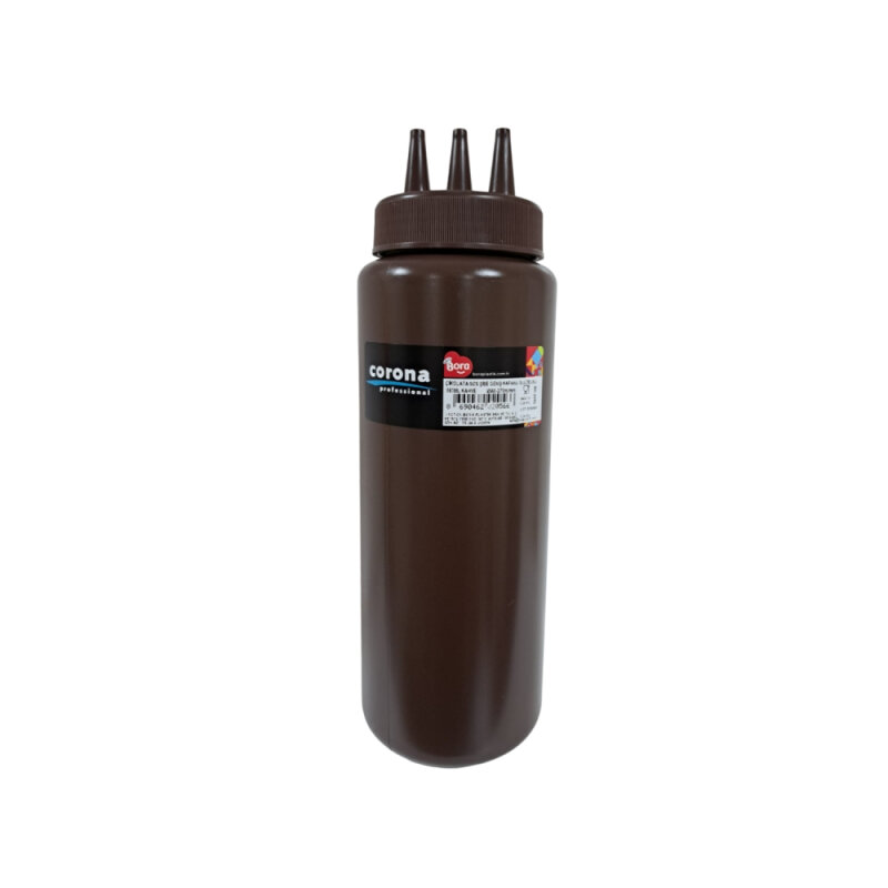 Bora Plastik Ketçap & Mayonez Şişe 3 Delikli 950 Ml Kahve - 1