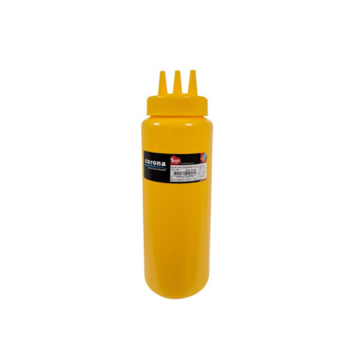 Bora Plastik Ketçap & Mayonez Şişe 3 Delikli 950 Ml Sarı - BORA PLASTİK