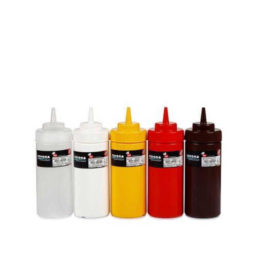 Bora PLastikKetçap & Mayonez Şişe Geniş Kapaklı B.950 Ml.Kırm - BORA PLASTİK