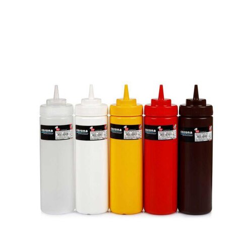 Bora pLastikKetçap & Mayonez Şişe Geniş Kap.Lı B.700 Ml Kahve - BORA PLASTİK