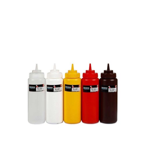Bora Plastik Ketçap&Mayonez Şişe Geniş Kapaklı B.950 Ml Beyaz - BORA PLASTİK