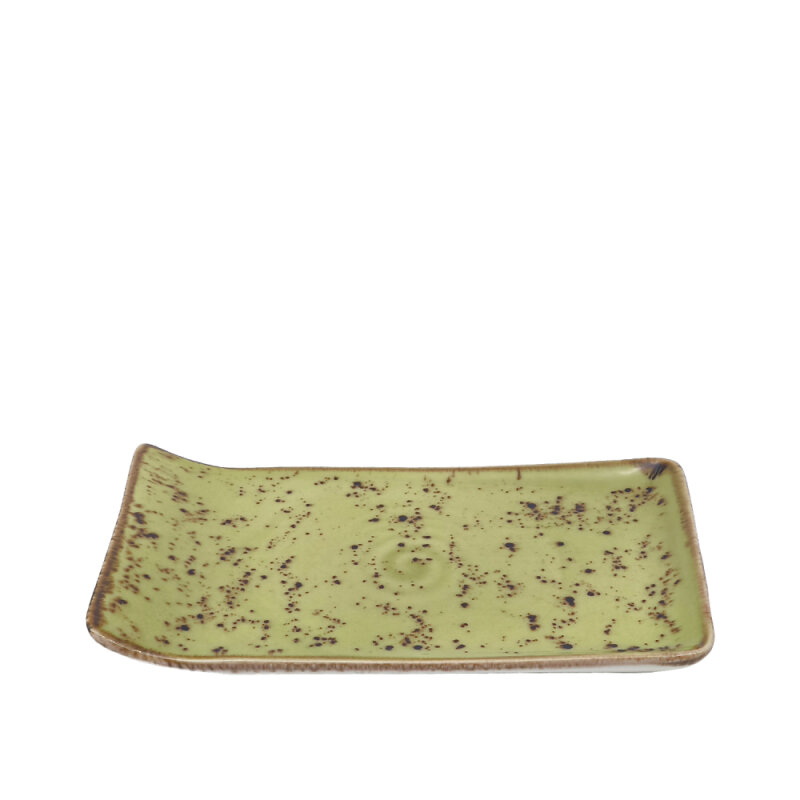 Tulu Porselen Kıvrık Kayık 21,5X18cm - Reactıve 77 Yeşil KV18KYR77 - 1