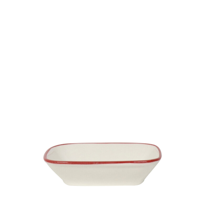Tulu Porselen Klasik Kare Kayık 12 cm-File 36 Kırmızı - 1