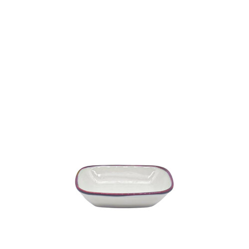 Zest Porcelain Klasik Kare Kayık 12Cm-Riva Mürdüm - ZEST PORCELAIN