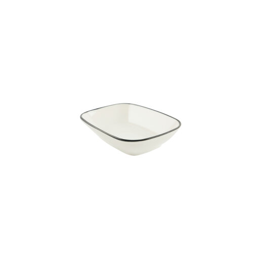 Zest Porcelain Klasik Kare Kayık 12Cm -Riva Siyah - ZEST PORCELAIN