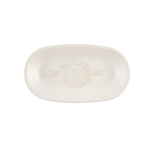Zest Porcelain Klasik Kayık 26 cm X 14,5 cm-Whisper - ZEST PORCELAIN