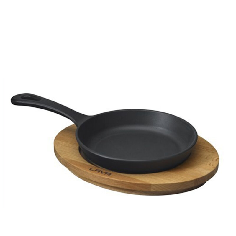 Lava Mini Yuvarlak Tava Ç:16 Cm Ahşap Altlık Stand - 1