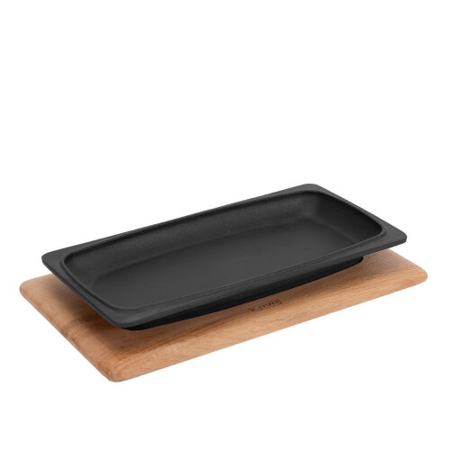 Lava Servis Tabağı 30X15 Cm Ahşap Altlıklı - LAVA