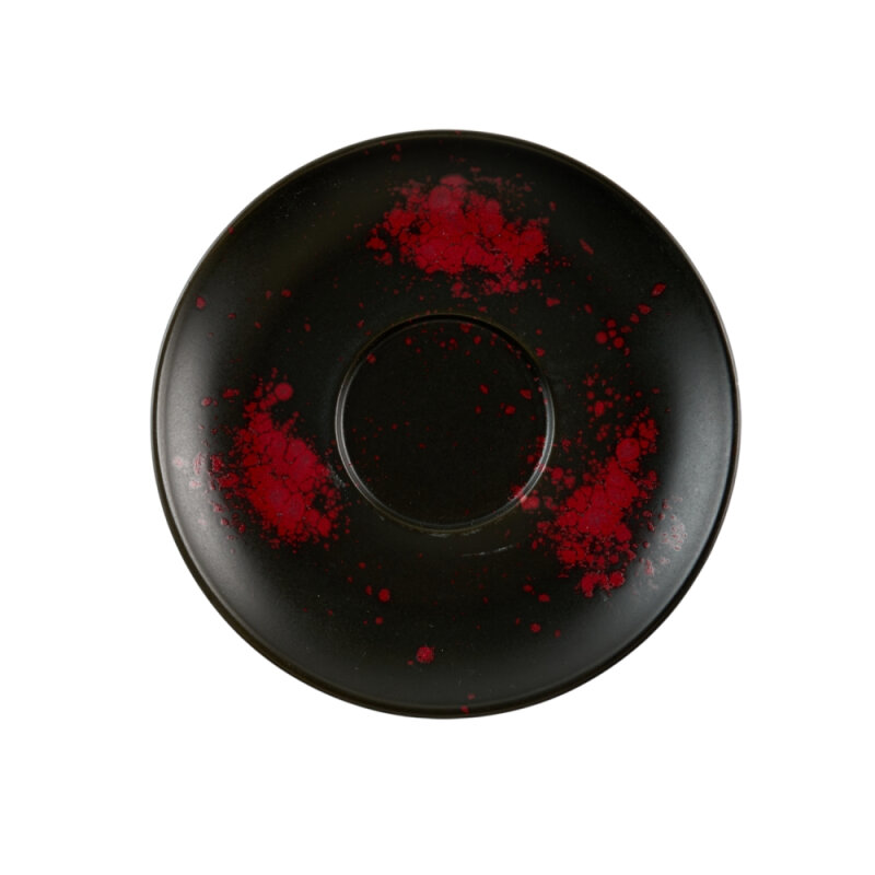 Zest Porcelain Luna Çay Fincan Tabağı -Oxy Red - 1