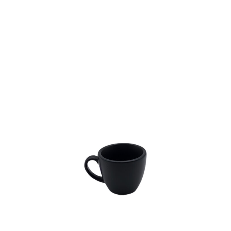 Tulu Porselen Luna Espresso Fincanı 52 cc-Saten 64 Siyah - 1
